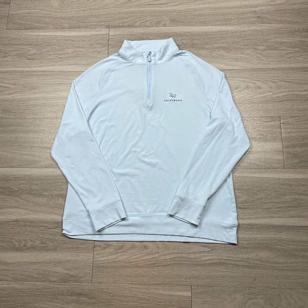G Fore Shirt Mens Large Blue Golf 1/4 Zip Active Golfer Long Sleeve